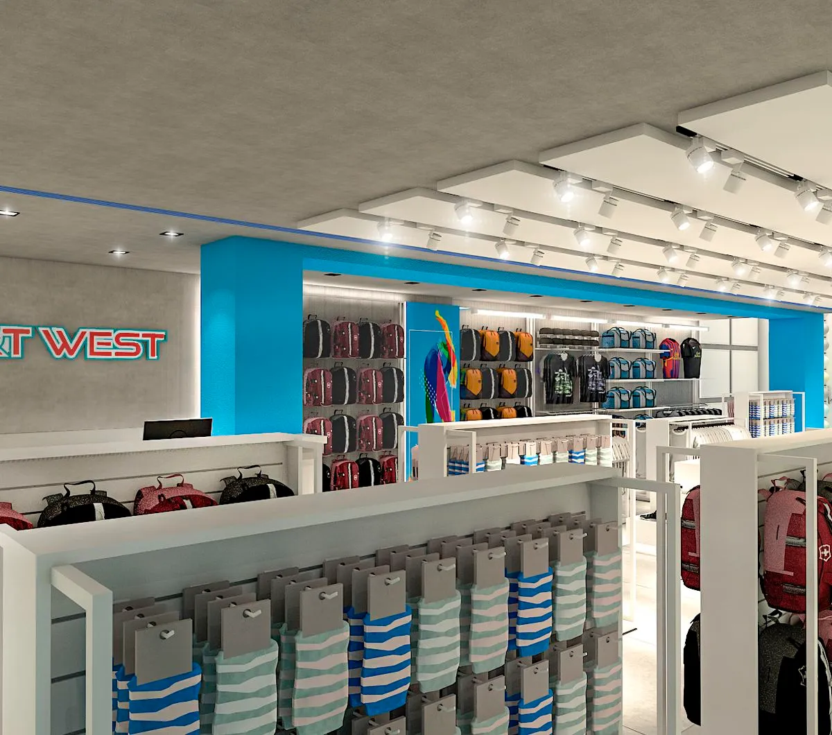 Perspectiva interna da loja Sport West, imagem 5