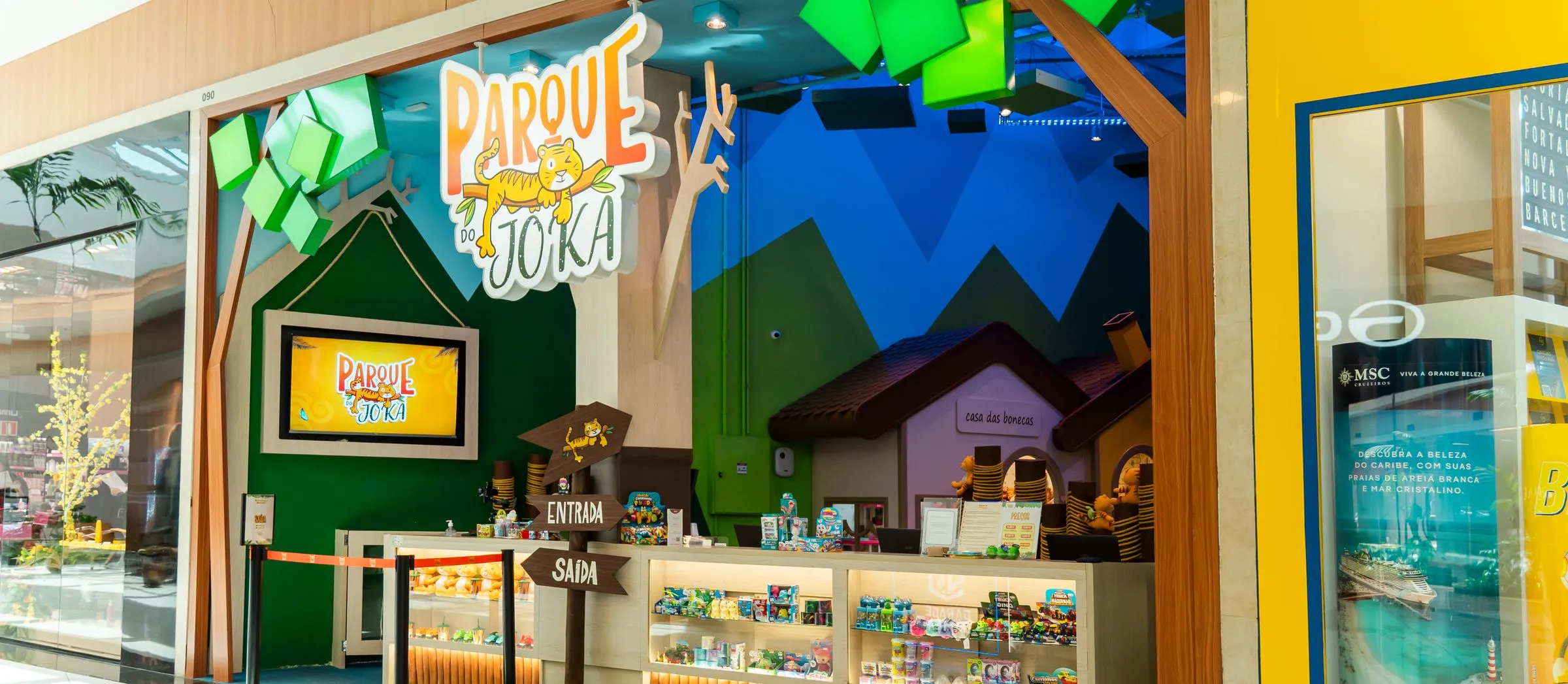 Fachada do Parque do Joka no Shopping Catuaí Maringá
